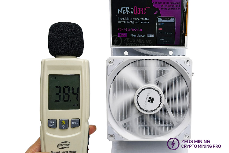 noise test for NerdQaxe++ 4.8T ASIC miner