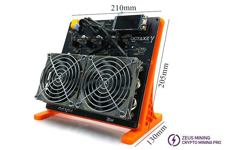 Bitaxe NerdOCTAxe dual fans air cooling 9.6Ths 160W miner