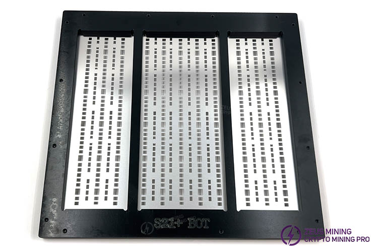 Antminer S21+ thermal grease stencil