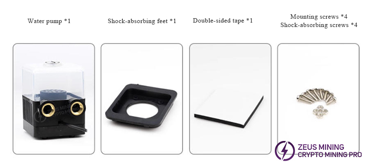 SC-400T Mini DC quiet water pump part lists