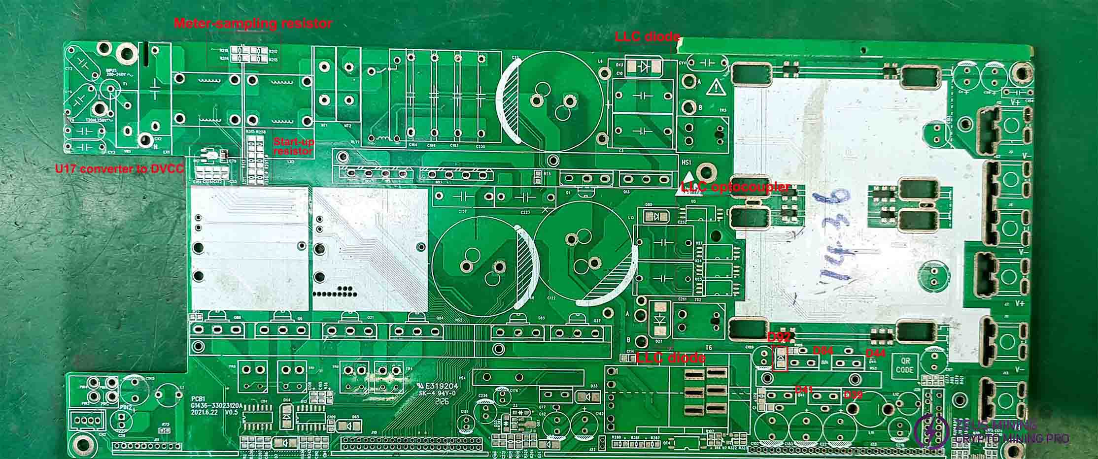 Plug-in surface mount component position Plug-in surface mount component position