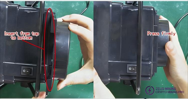 Install pipe connection cover Install pipe connection cover