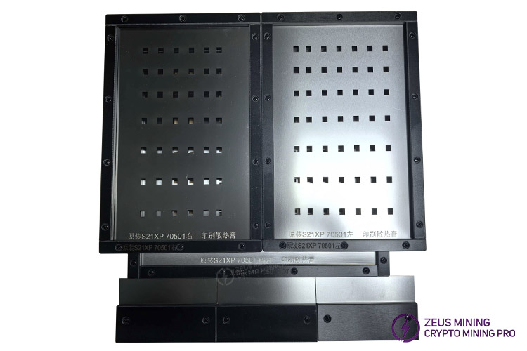 Antminer S21XP air cooling hashboard thermal paste mold Antminer S21XP air cooling hashboard thermal paste mold