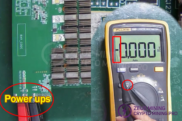 Set the multimeter to DC voltage mode Set the multimeter to DC voltage mode