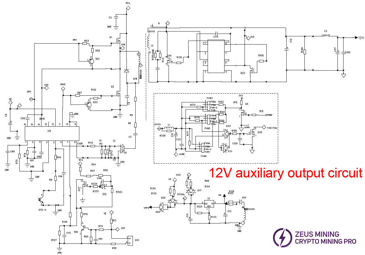 12V Auxiliary Output Circuit Schematic Diagram 12V Auxiliary Output Circuit Schematic Diagram