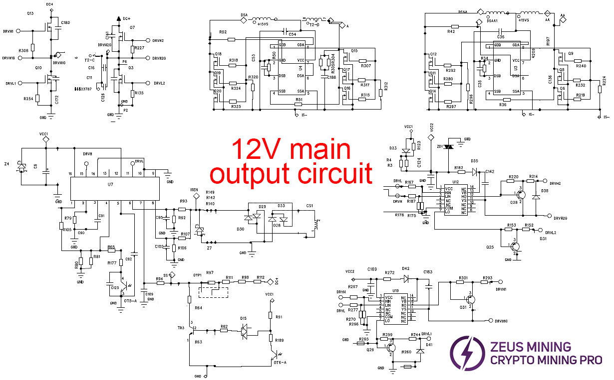 12V main output circuit schematic diagram 12V main output circuit schematic diagram