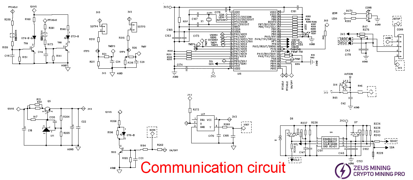Communication circuit schematic diagram Communication circuit schematic diagram