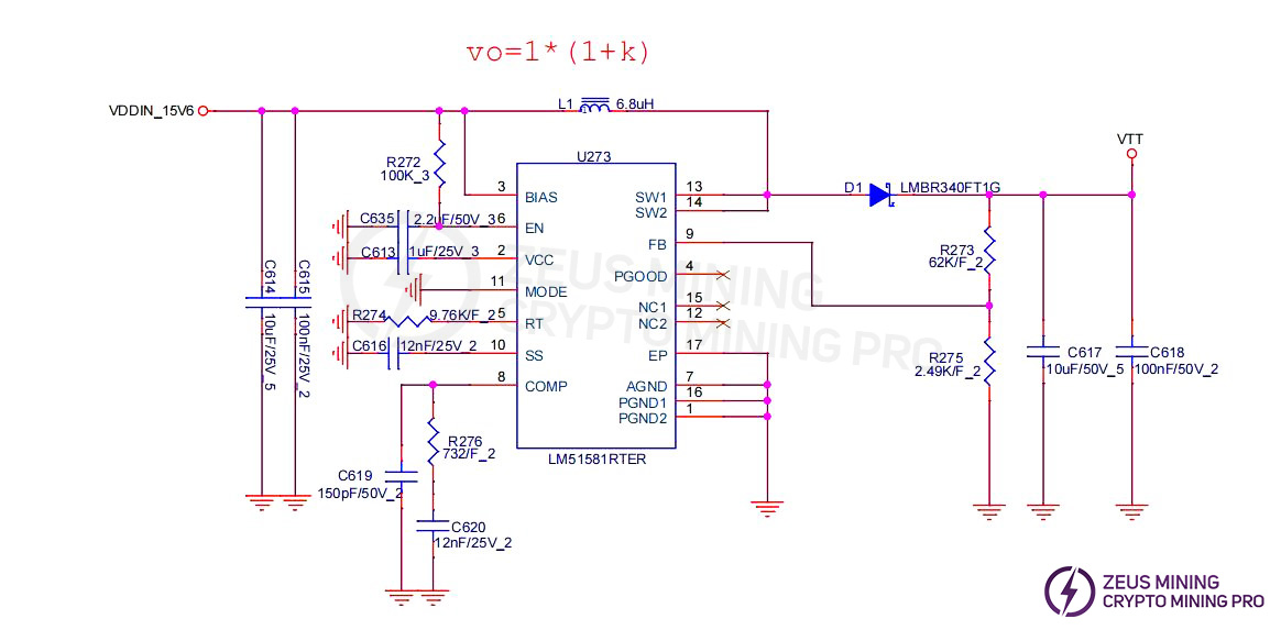 The voltage is boosted from 18.5V to 25.8V by the power supply