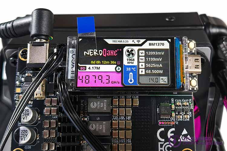 NerdMiner NerdQaxe++ Hydro 4.8TH Realtime Profit