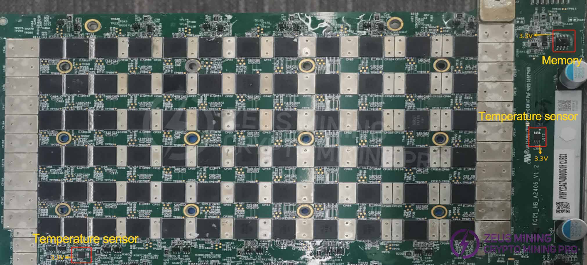 Temperature sensor and memory of DG1 miner