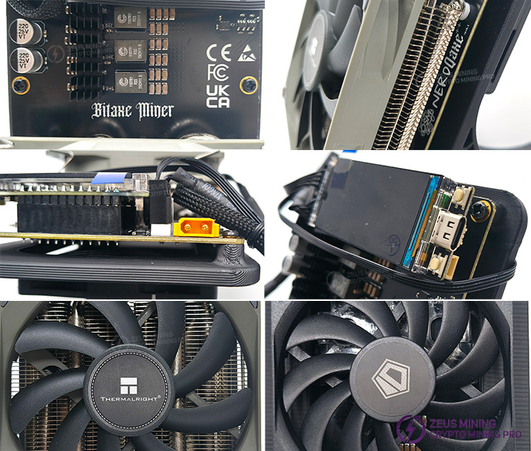 Bitaxe miner NerdQaxe Rev 6.1 6T 100W BTC SOLO miner