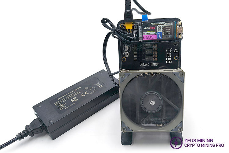 NerdQaxe++ Rev 6.1 6T 100W BTC air cooling miner