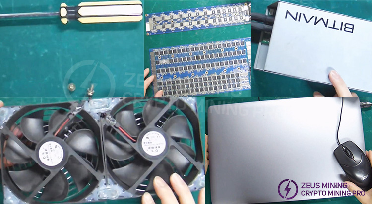 Avalon testing and repair tools for hash boards