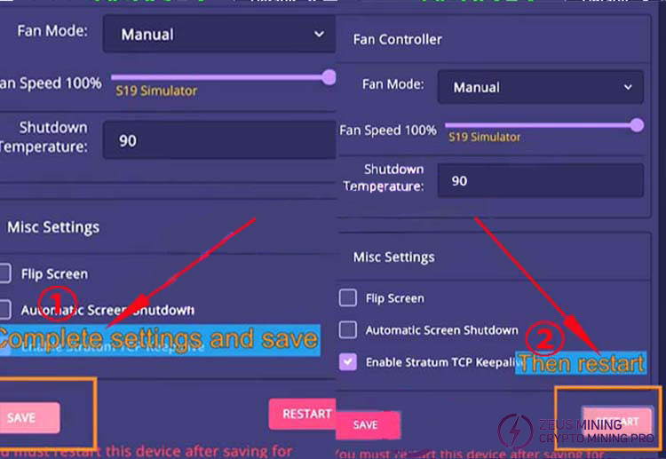 Save and restart NerdOCTAXE