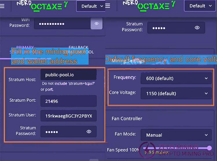 Setting up a Bitaxe NerdOCTAXE 9.6THs