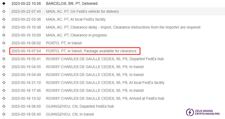 Submit customs clearance information