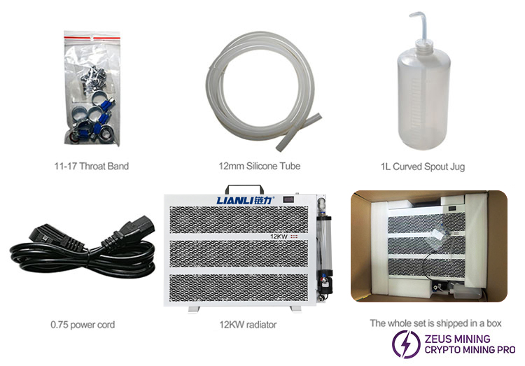 12KW Asic miner water cooling radiator parts list