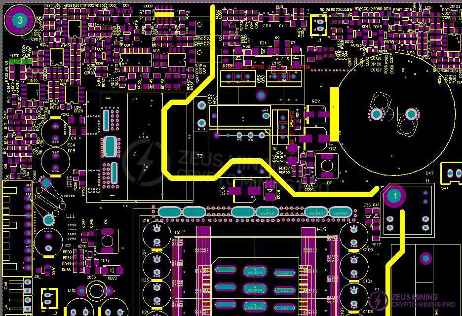 Secondary side - 3.3V power indicator light