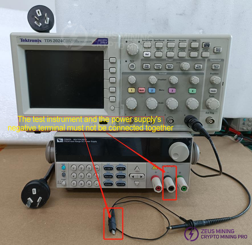 Precautions for connecting test leads