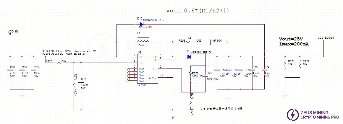 S21 XP Hyd. hash board boost circuit