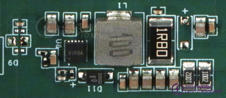 The voltage is boosted from the power supply VDD_IN to 25V via U8