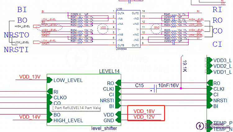 Level shifter 0-16 circuit diagramschematic