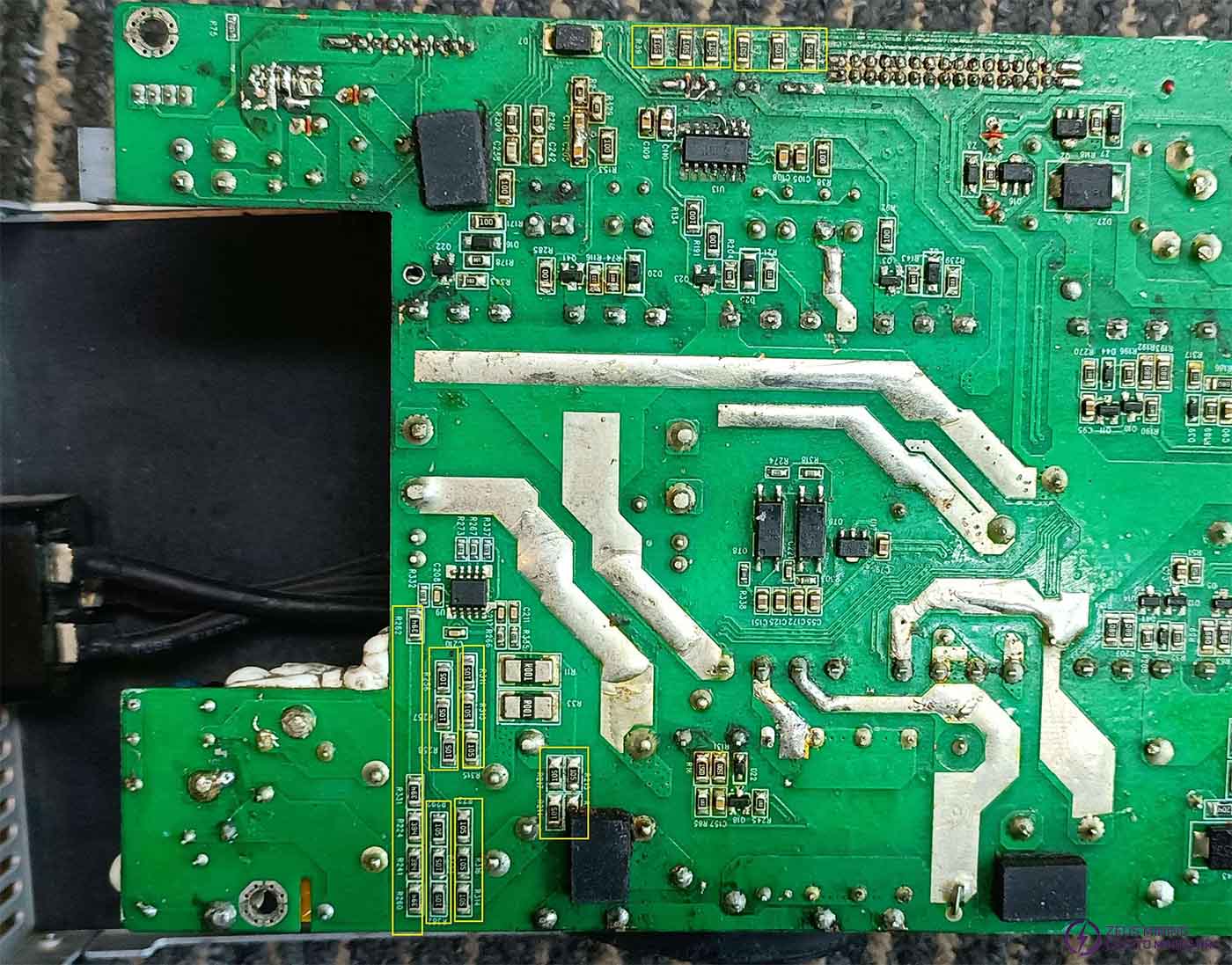 Checking the sampling feedback resistor