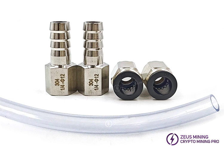 10mm water cooling quick connector for one miner
