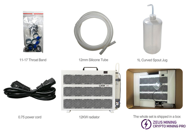 12KW Asic miner water cooling radiator parts list