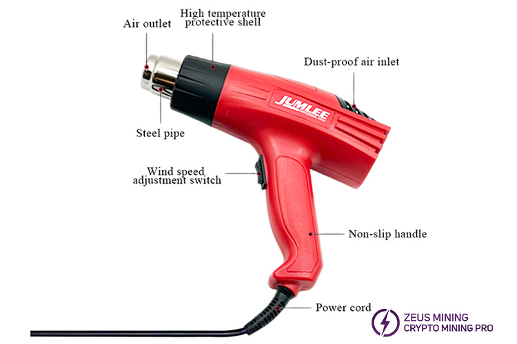 Jumlee J-HG2000 Heat gun structure