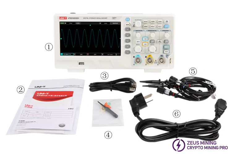 UNI-T UTD2102CEX+ oscilloscope kits