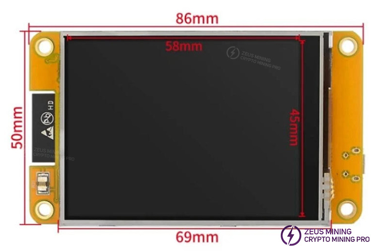 NerdMiner V2 350kh 2.8 inch display BTC Solo Lottery miner