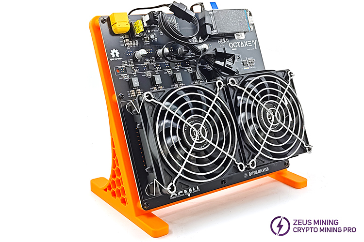 NerdOctaxe Rev 3.1 12Th 200W Bitcoin Solo miner