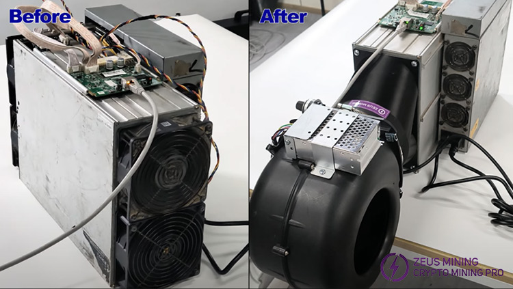 Antminer ASIC miner blower silencer