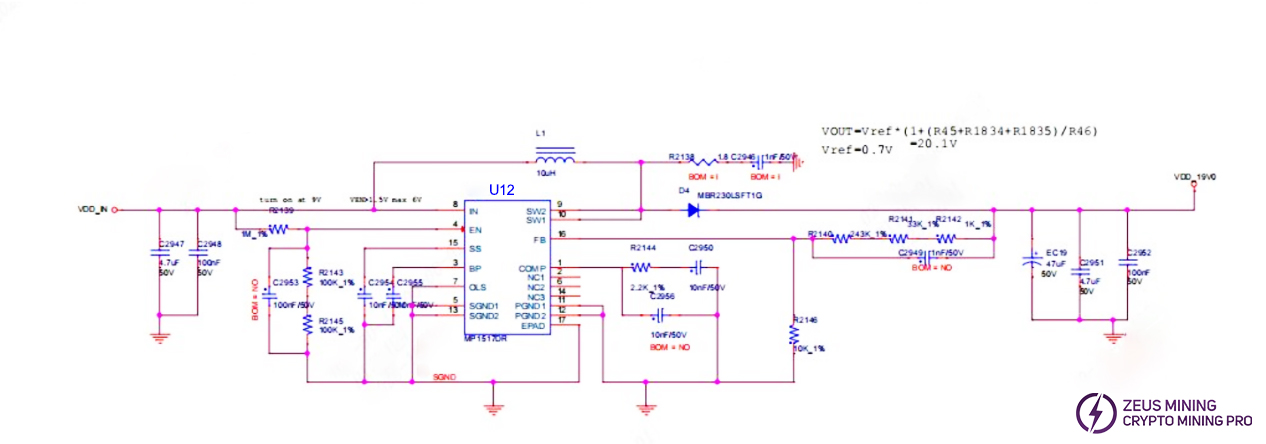 19V boost circuit principle