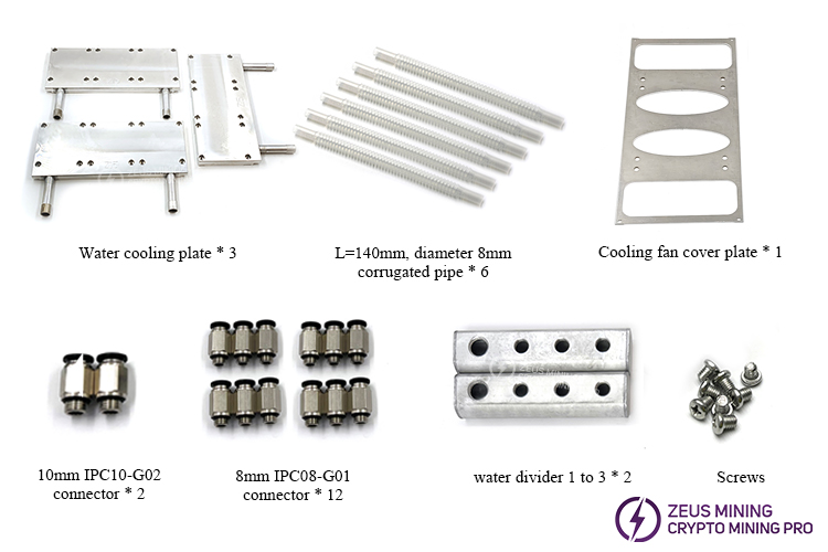 Antminer Z15 aluminum liquid cold plate
