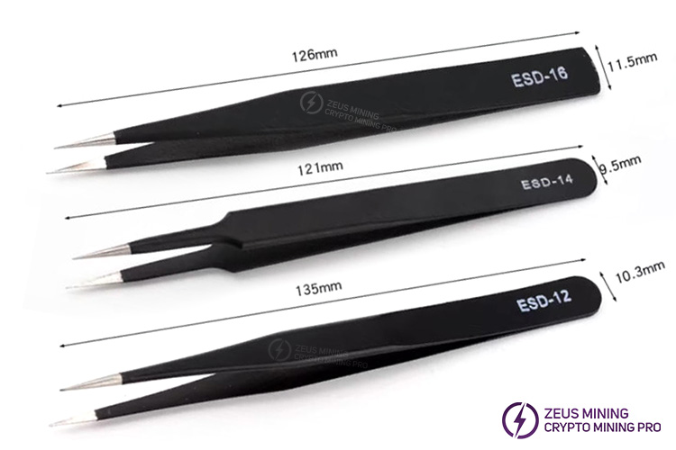 9 pcs stainless steel tweezers set