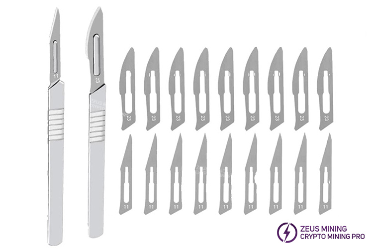 10pcs 11# 23# carbon steel blades handle DIY cutting tool PCB repair