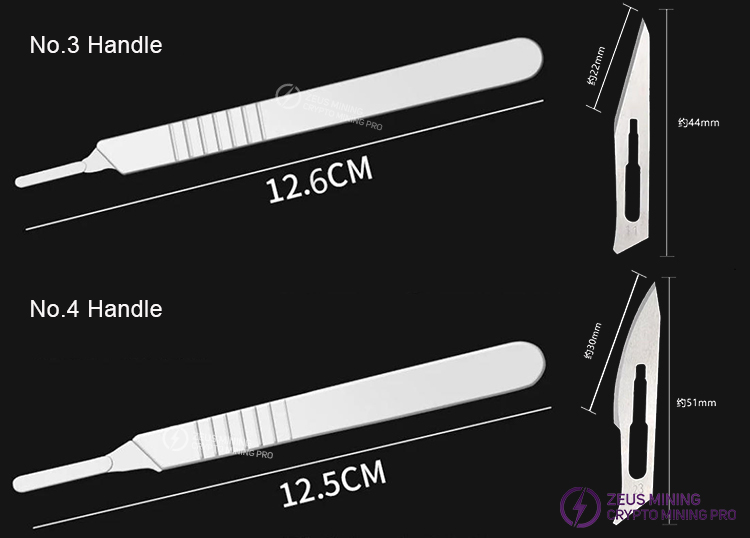 20 piece carbon steel blades and 2 stainless steel handles for DIY PCB repair tools