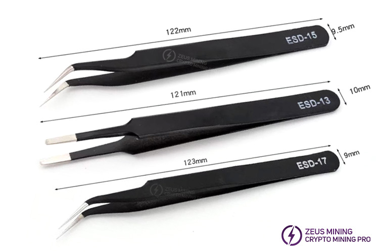 9 pcs ESD safe precision tweezers set