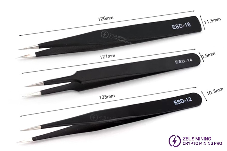 9 pcs stainless steel tweezers set