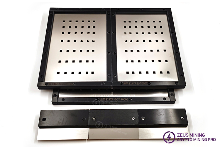 Antminer S21XP hash board thermal grease mold | Zeus Mining