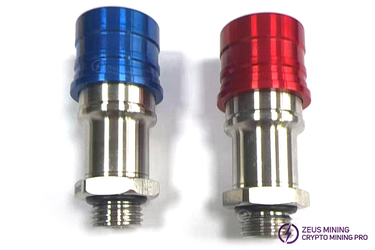 Whatsminer M64 quick connectors for hydro cooling Whatsminer M64 quick connectors for hydro cooling