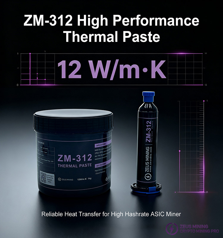 ZM-312 thermal paste 12W/m·k 110g 1kg | Zeus Mining