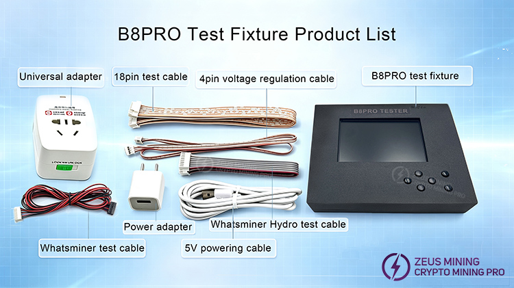 B8PRO tester parts list B8PRO tester parts list