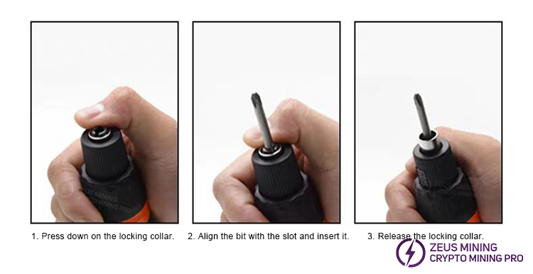LK-GF3500D screwdriver bit installation method