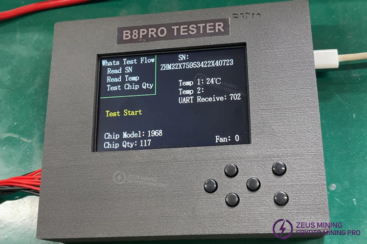 B8pro teser test result for Whatsminer hashboard B8pro teser test result for Whatsminer hashboard