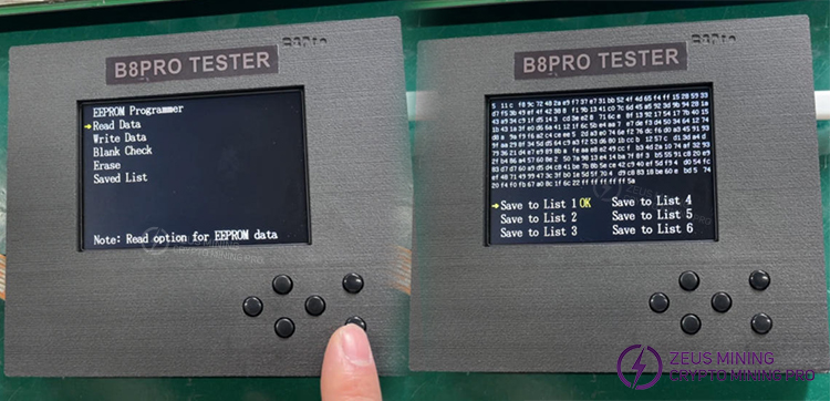 How to read EEPROM file for B8PRO tester How to read EEPROM file for B8PRO tester