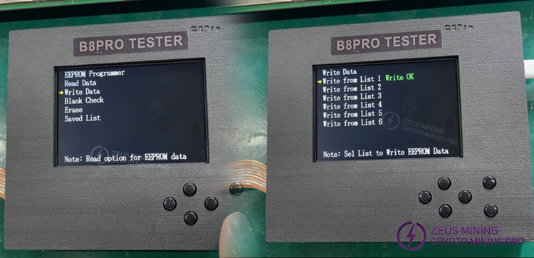 B8PRO test fixture for Antminer hash board EEPROM file write B8PRO test fixture for Antminer hash board EEPROM file write