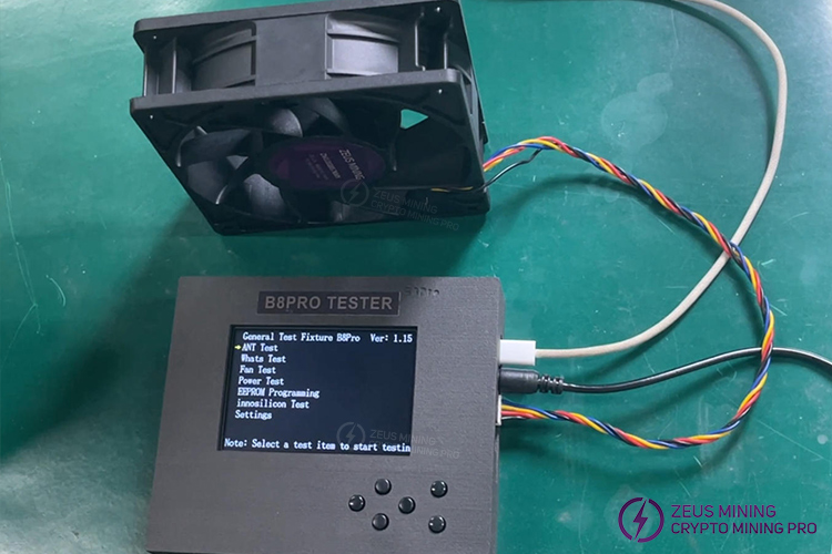 how to connect B8PRO tester and cooling fan how to connect B8PRO tester and cooling fan
